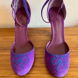 Marc Jacobs purple suede wedges